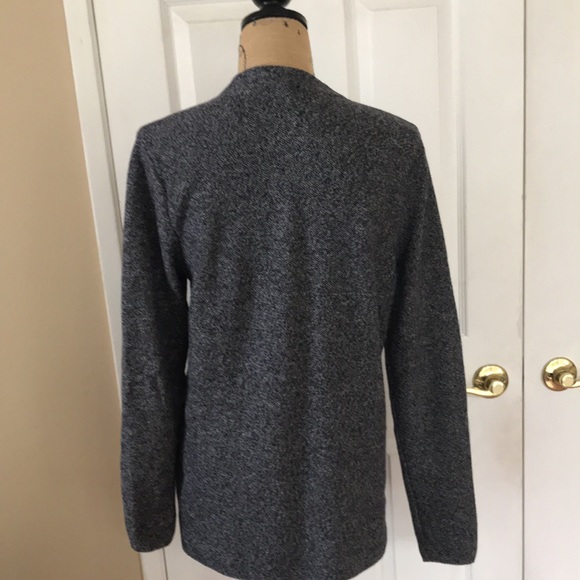 COS Long heathered navy linen cotton Cardigan S - Picture 5 of 9